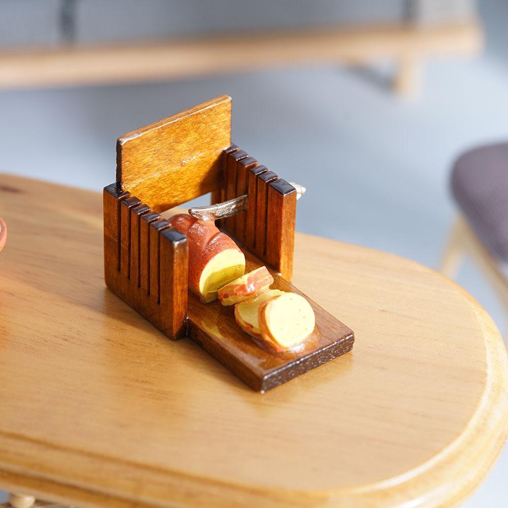 1/12 Dollhouse Mini Simulatie Toast Brood Slicer Model Accessoires Speelgoed Poppen Keuken Speelhuisje Huis P6E8