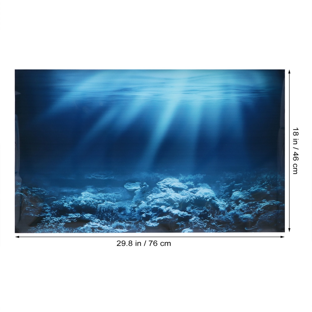 Aquarium Background Sticker Fish Tank Wallpaper Coral Reef Aquarium Poster Decal