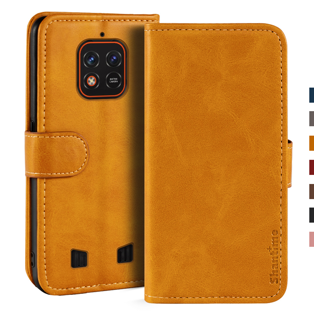 Case Voor Oukitel WP18 Case Magnetische Wallet Leather Cover Voor Oukitel WP18 Stand Coque Telefoon Gevallen: Lightbrown