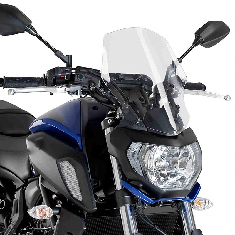 Anteriore del motociclo Parabrezza Parabrezza Deflettore Griglie di Protezione con Staffa per il 2018-2019 Yamaha MT FZ 07 MT-07 FZ-07 Moto Acc