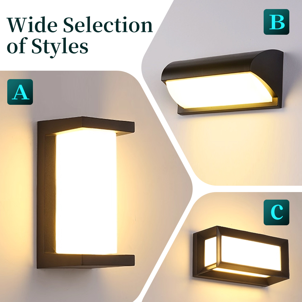 LED applique murale extérieure IP65 étanche porche lumière 25W économie d'énergie lumière intérieure pour jardin couloir balcon décor applique murale