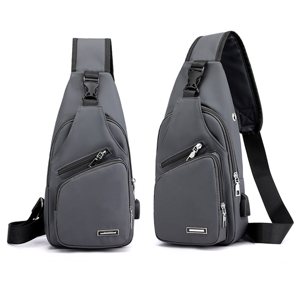 Bolso cruzado informal para hombre, bandolera de hombro a la con múltiples bolsillos, antirrobo, bandolera deportiva para el pecho, mochila para exteriores