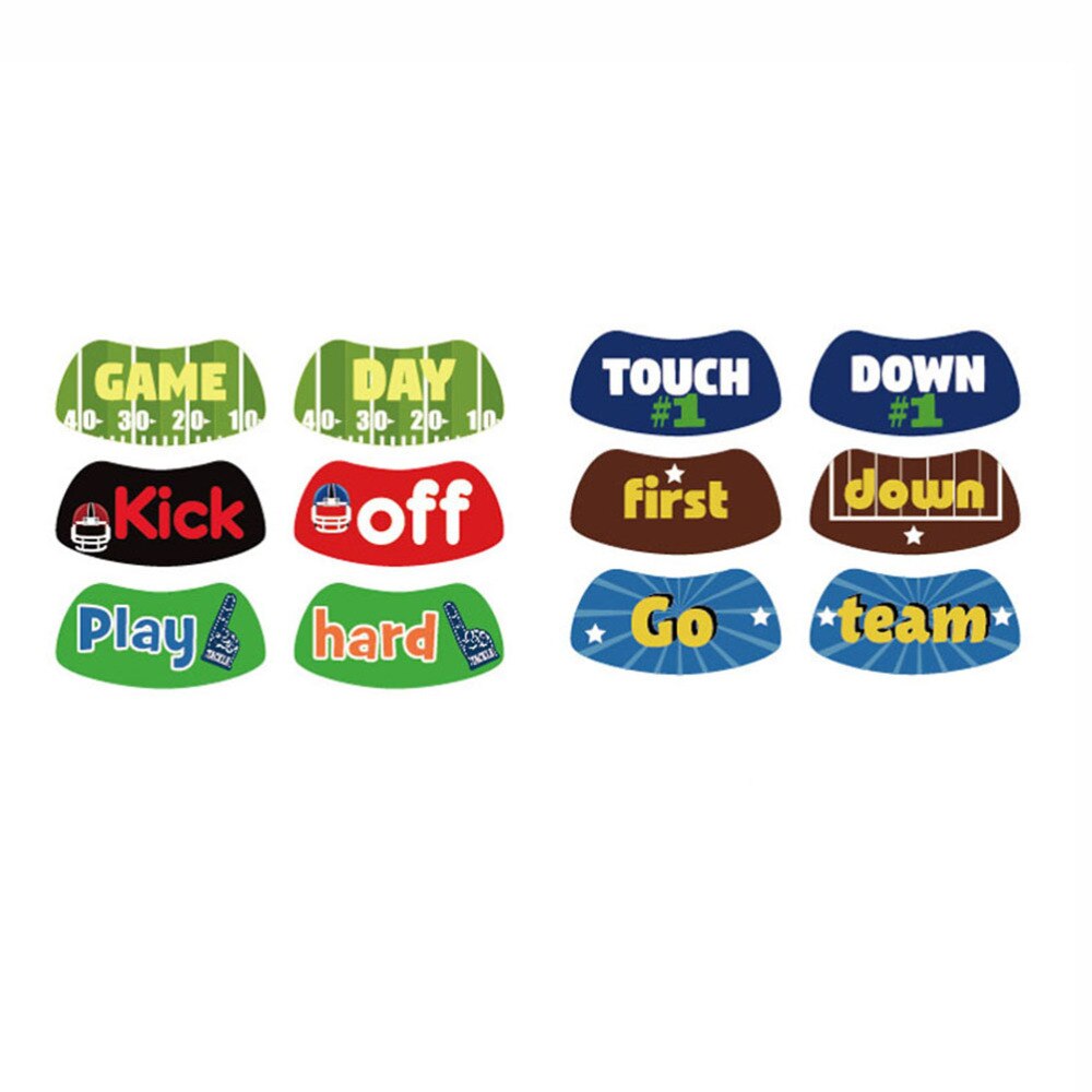 10Pcs Rugby Game Gezicht Tattoos Stickers Football Game Tijdelijke Tattoos Party Gunsten