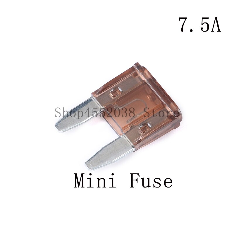 20 stk blandet minibladesikring sinklegering og plastmateriale 5a 7.5a 10a 15a 20a 25a 30a 40a sett til bilbil: 20 stykker 7.5a