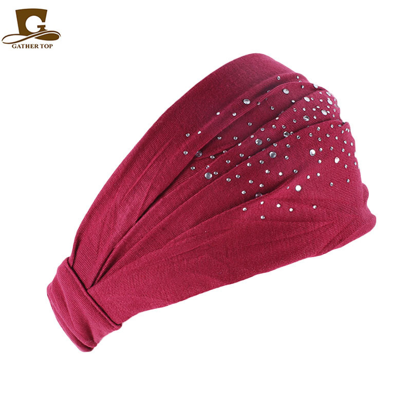 Damen-Haarband aus Baumwolle, Kopfband, Stirnband, Wickelhals, Kopftuch, Mütze, 2-in-1-Bandana