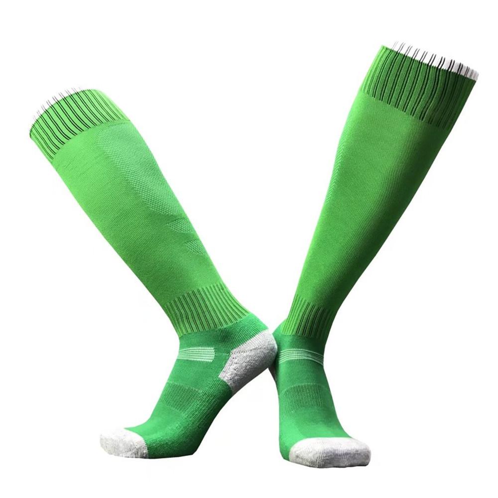 Kids Football Socks Long Tube Boys And Girls Soccer Socks Thickening Towel Stokings Sports Socks Protective Foot: ETM 013 green