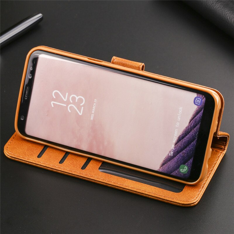 For Samsung Galaxy S8 Plus Case Leather Vintage Phone Case On Samsung S8 Plus Case Flip Wallet Cover For Samsung S8 Case S8+ Bag