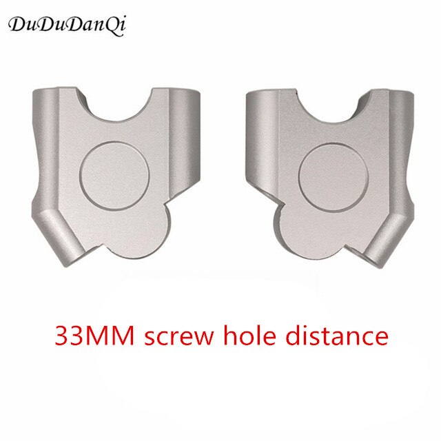 Geanodiseerd 2 Inch Draaibare Motorfiets Stuur Riser Voor 7/8 "22Mm Vet Stuur Klem Universele: 33MM SILVER