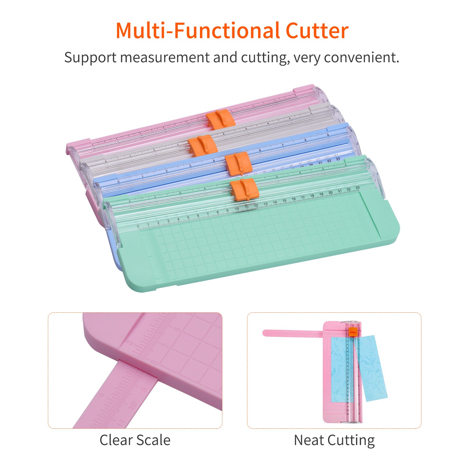 A5 Mini Portable Paper Trimmer Paper Cutter Cutting Machine 9Inch Cutting Length for Craft Paper Photo Laminated Paper Scrapbook