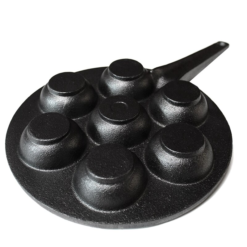 Nonstick Stuffed Pancake Pan,House Cast Iron Griddle for Various Spherical Food,2"Diameter Molds