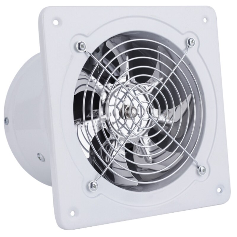 220V Exhaust Fan 6 Inch Ventilation Exhaust Fan Hanging Wall Mounted Low Noise Home Bathroom Kitchen Smoke Exhaust Fan Air Vent: Default Title
