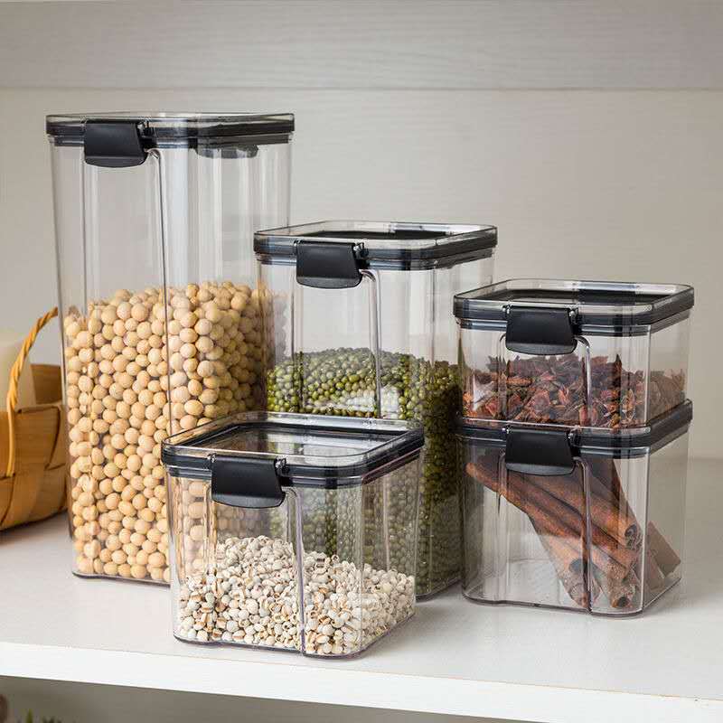 Kitchen Organizers for Pantry Storage Containers Kitchen Fridge Organizer Jars With Lid Plastic Storage Container Spices Boxes