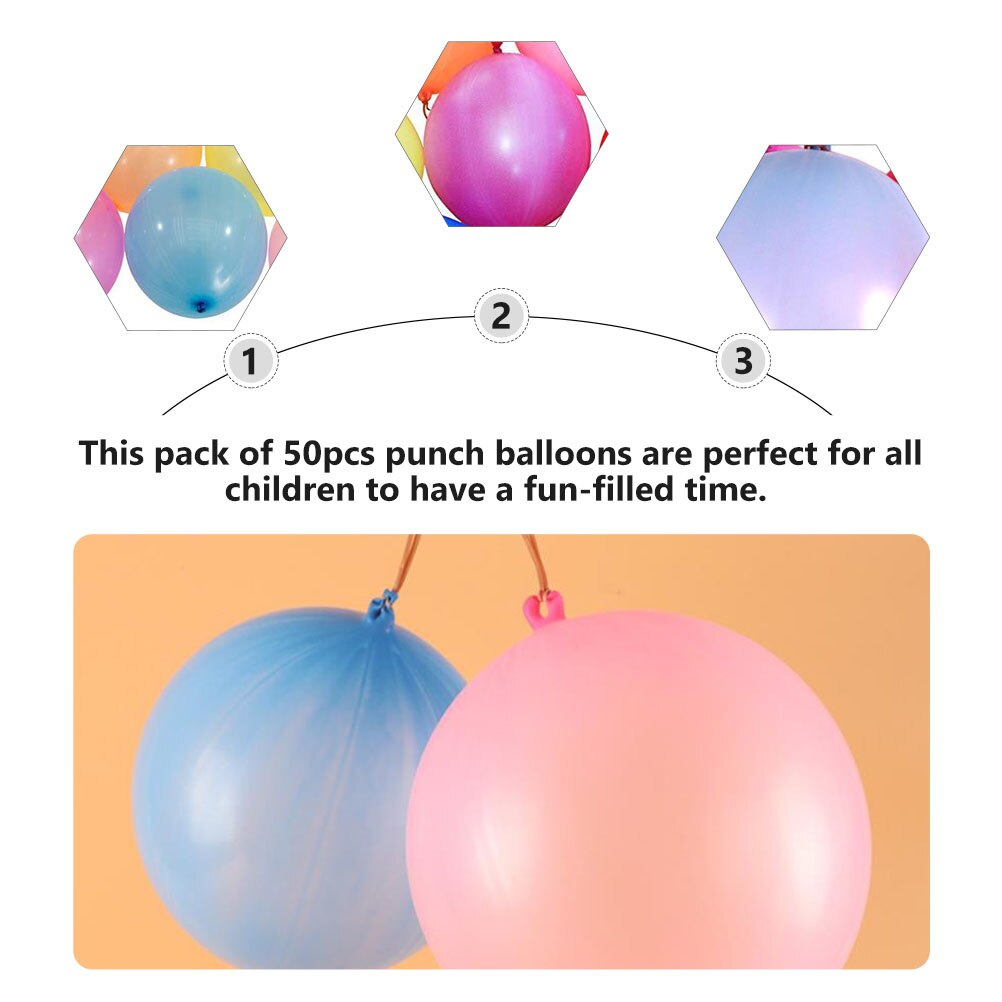 50 lustige punch-ballons für kinder, latexballons, lustige mitgebsel für partytüten