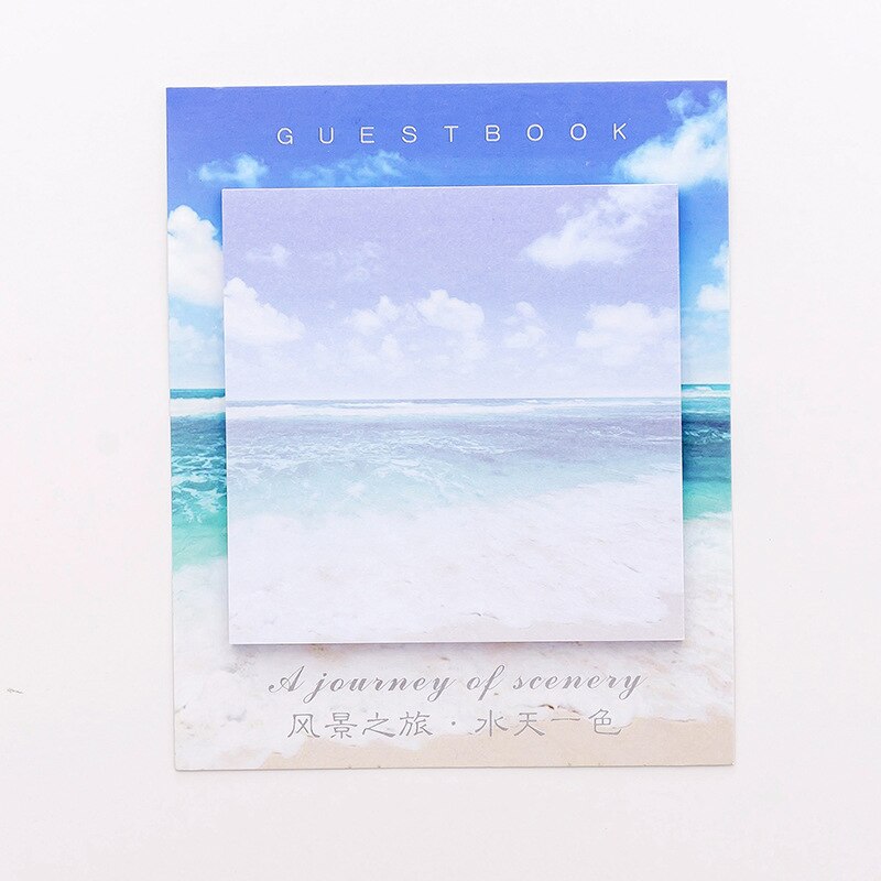 Beauty Landscape Post-It Notes Sun Scrapbook Stickers Work Study Plan Stationary Office School Supplies Sticky Label: Style 2