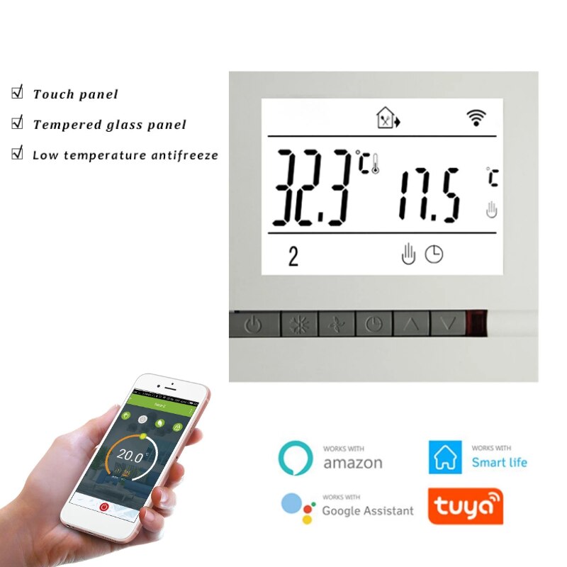 Tuya Temperature Controller 220V 16A LCD Programmable WiFi Floor Heating Room Thermostat Room Temperature Controller V71