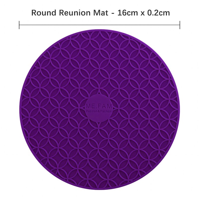 ME.FAM-tapis rond en Silicone flocons de neige en treillis, dessous de verre antidérapant isolant thermique, tapis de bol, décoration de bureau et cuisine