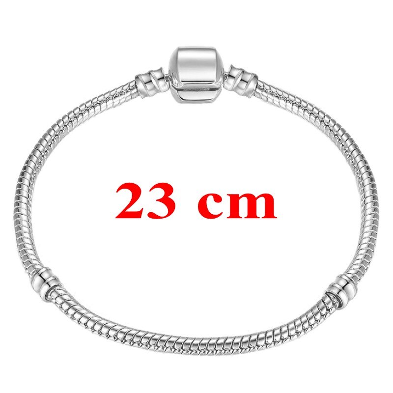 Bijoux fins en argent Sterling 925, ensemble de bijoux fin, collier fait à la main, Set de fête de mariée pour femmes, Bracelet à breloques: Bracelet 23cm