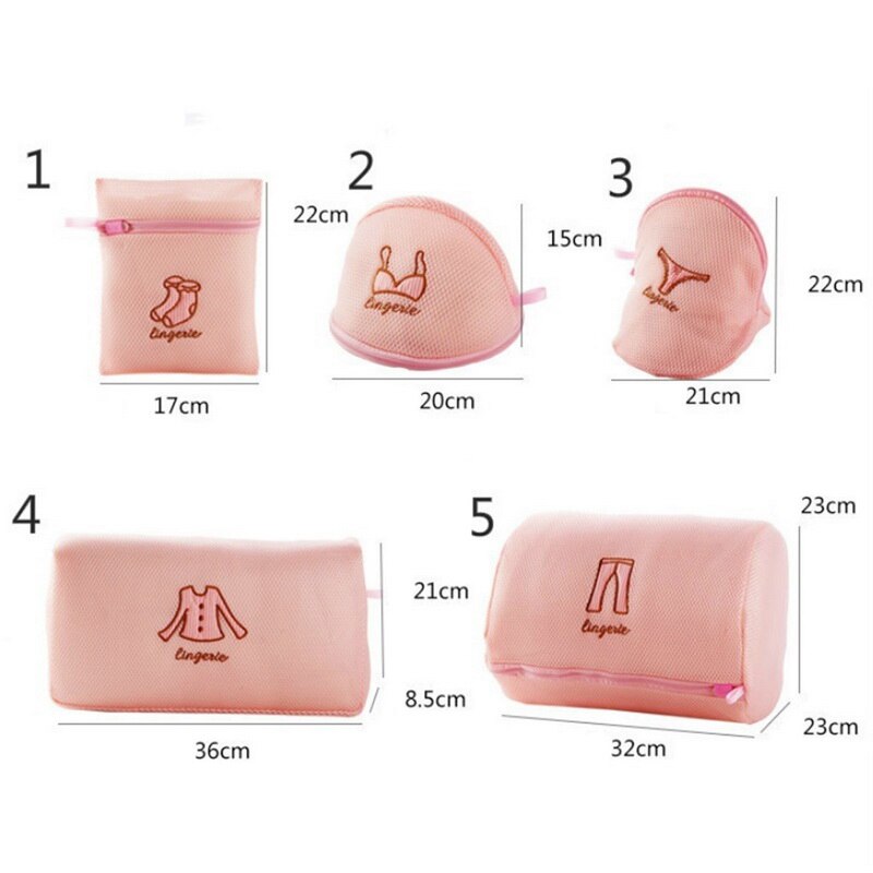 Sac à linge zippé en nylon pliable pour machine à laver, sac à linge pliable pour soutien-gorge, chaussettes, sous-vêtements, filet de lavage