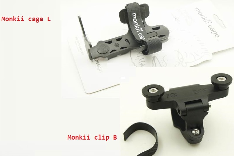 Monkii clip + monkii l bur til brompton cykel flaske bur system