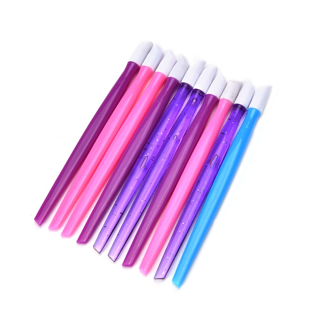 Autocollants cuticules poussoir outils pour la beauté des ongles 10 pièces/lot femmes Nail Art Wrap Applications sabot bâton feuilles ongles
