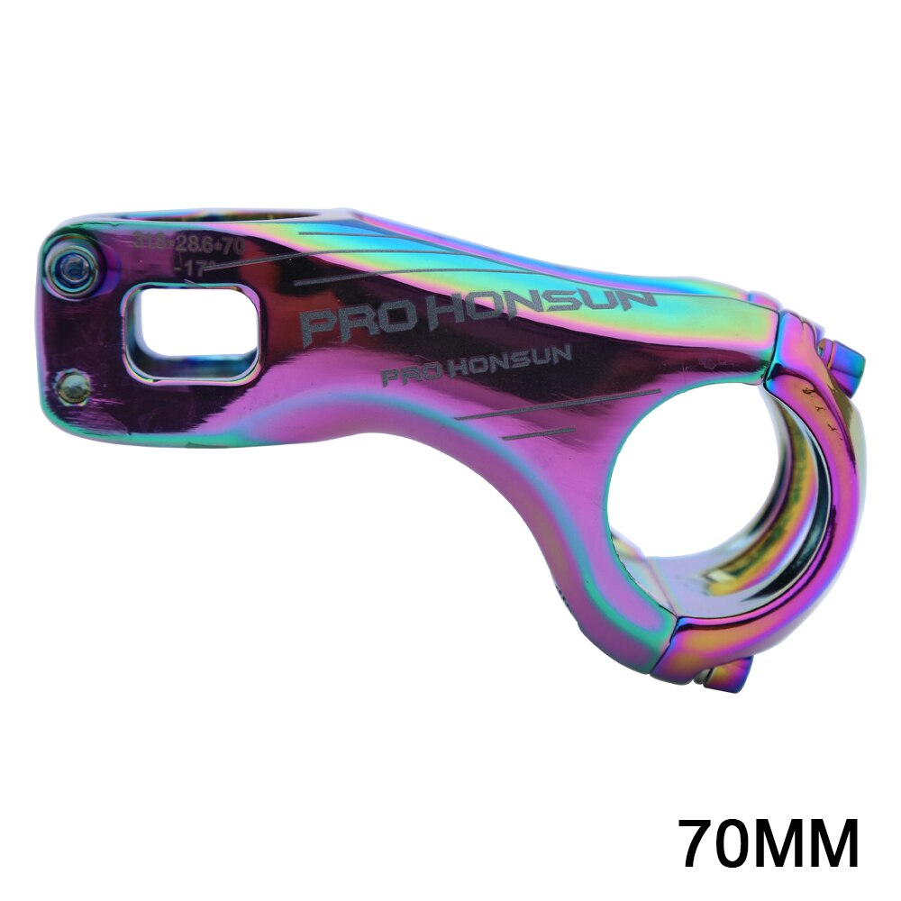 HONSUN 70-90MM Rainbow MTB Bike Stem 31.8*28.6MM Road Bicycle Stem Aluminum Alloy CNC XC MTB AM Bicycle Handlebar Stem Bike Part: 70mm