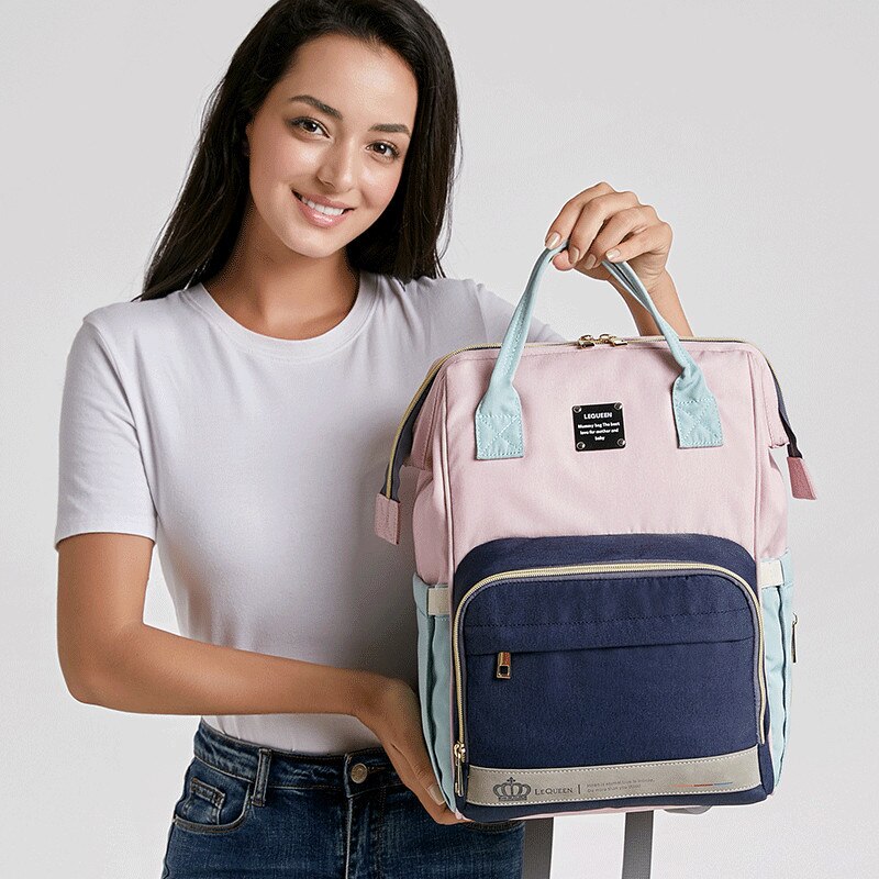 Lequeen — Sac à bandoulière tendance de créateur pour bébé, de maternité, à langer, de , accessoire de styliste, de grande capacité, à dos, sacoche de voyage, pour couches et soins
