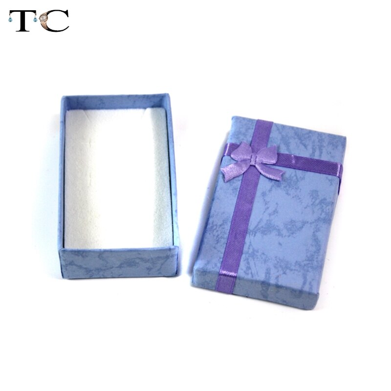 16 piezas conjuntos de joyas caja de caja de embalaje pendientes collar caja de soporte cajas de joyería al por mayor 5*8*2,5 cm: Purple