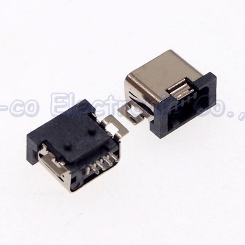 20pz mini 4P USB presa femmina connettore 180 gradi 2 SMT piedi