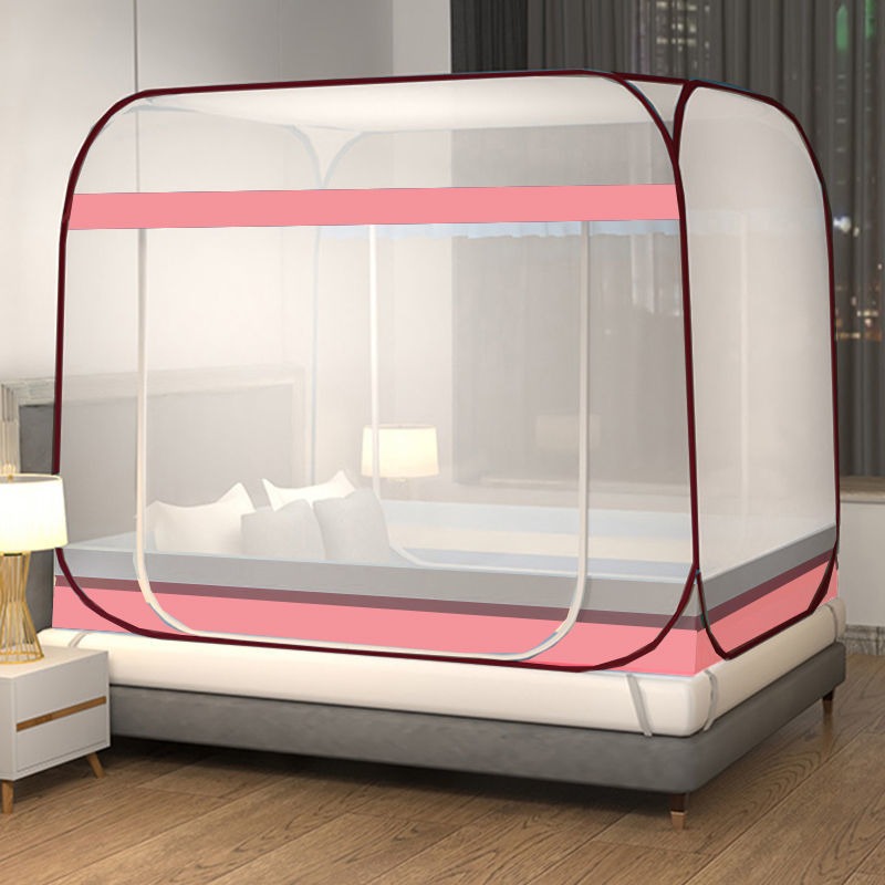 1pc Double Door Easy-Setup Portable Mosquito Net with U-Shaped Zipper -Perfect for Camping,Gardens,Patios,and Bed Protection 모기장