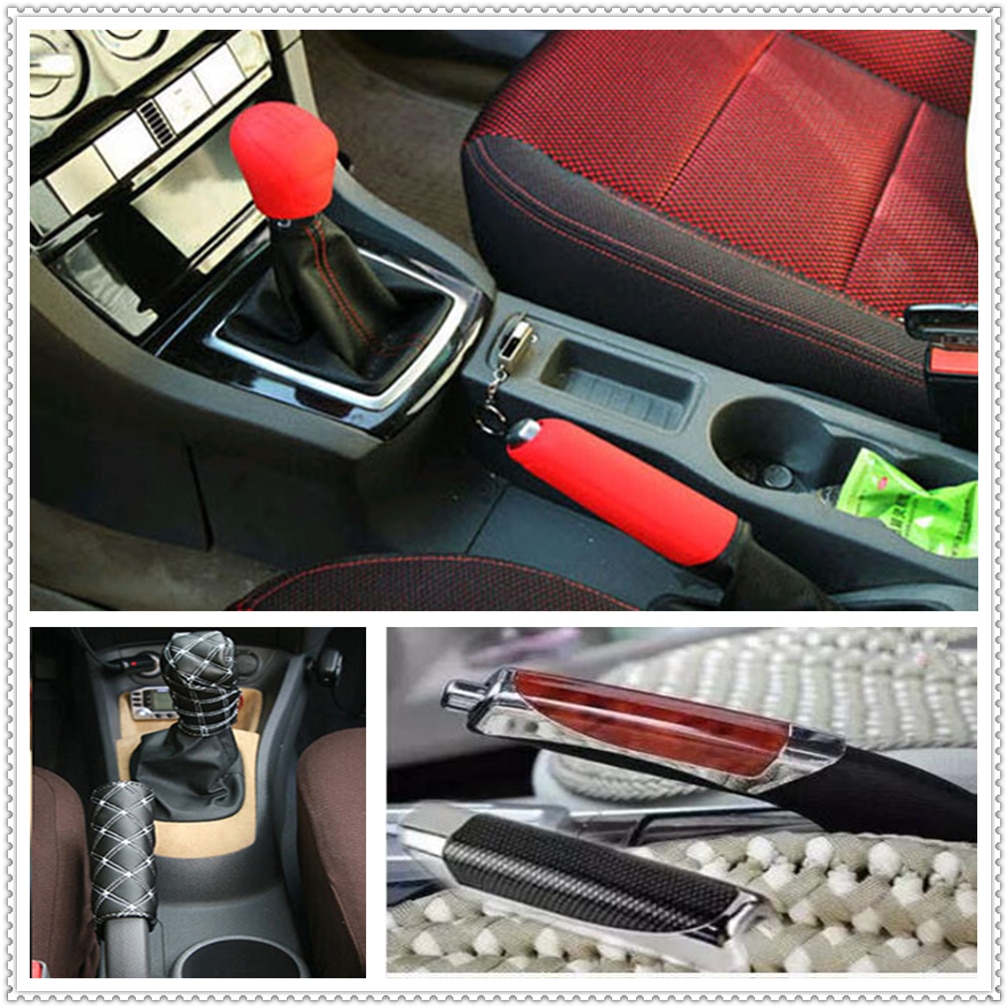 Bil suv gummi gearskifteknop håndbremse dæksel til mercedes benz  w211 w203 w204 w210 w124 amg  w202 cla  w212 w220 clk 63 r f700