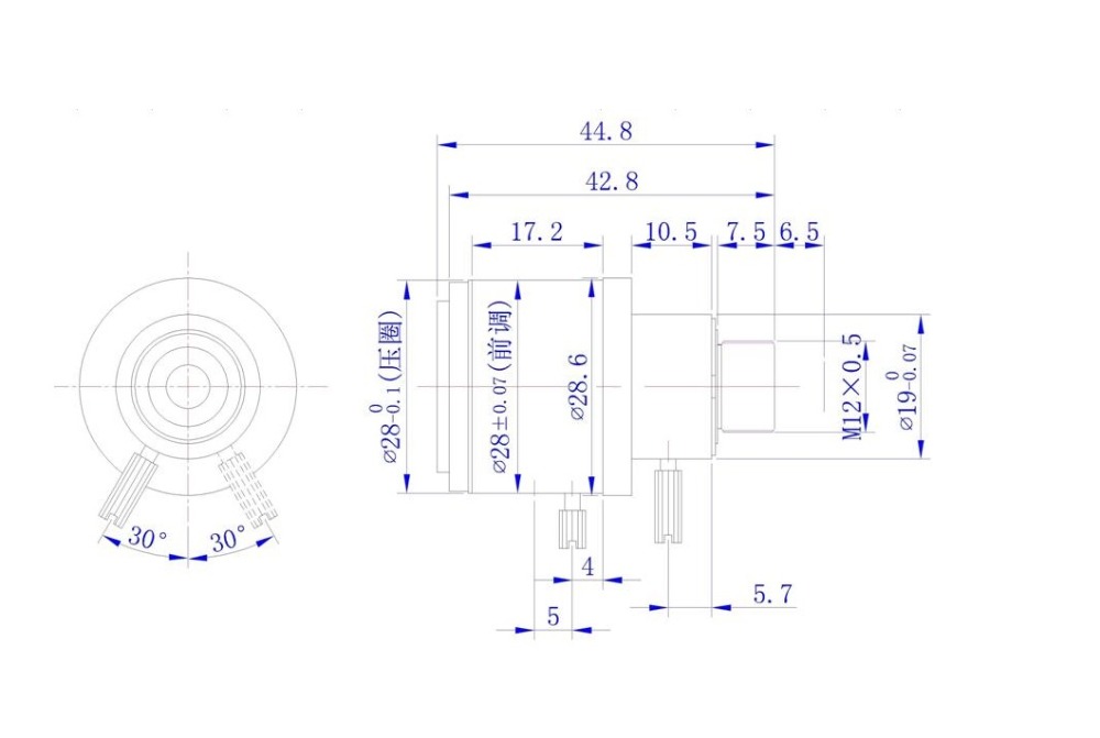 CCTV 1/2.5" F1:1.4 2.8-12mm Manual Zoom Focal MTV M12*0.5 HD 3.0 Megapixel Fixed Iris Lens For CCTV Cameras