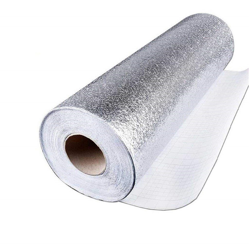YFLeomry 60 x 200 cm gealuminiseerde hittebeschermingsfolie, zelfklevend, glasvezelisolatie, hoge temperatuurbescherming, isolatiefolie, hittebeschermingsmat, zelfklevend, voor daken, slang, auto