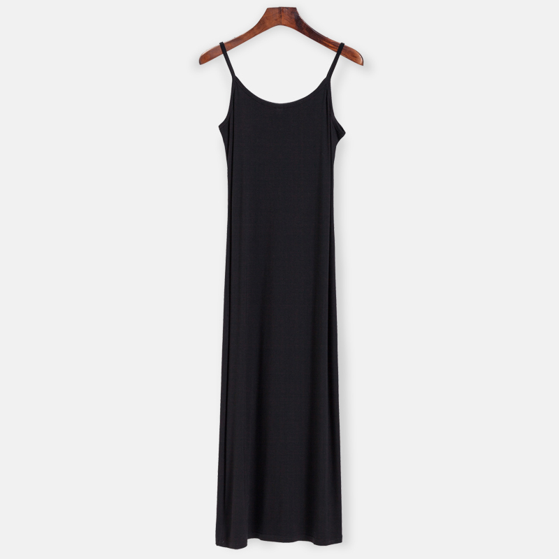 Forår efterår o-hals elastisk strik lange kjoler kvinder chic blød dame udhulende sweaterkjoler femme: Marine blå