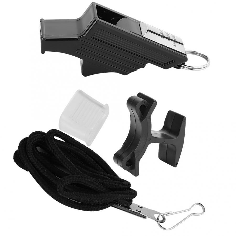 Professionele Voetbal Scheidsrechter Fluitje Basketbal Volleybal Voetbal Fluitje Camping Survival Fluitje: Black Silver