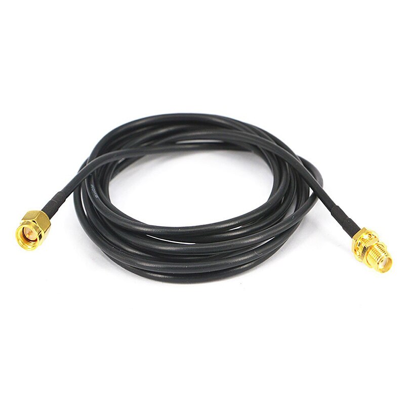 2pc WIFI Antenna Extension Extended Wireless HM Cable Cord Wire SMA Male to SMA Female RF Connector Adapter RG174 2M