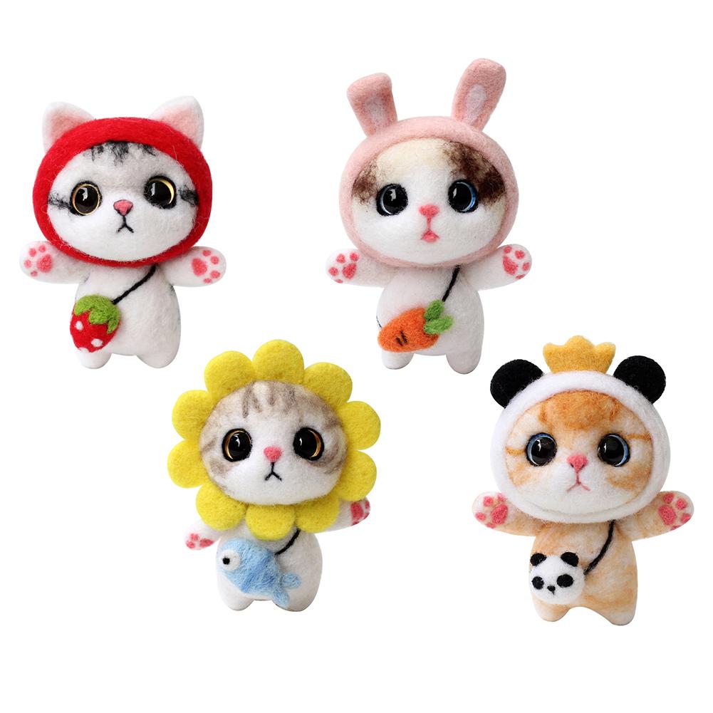 DIY Needle Felting Kit Needle Crafts Wool Felting Animals Kit DIY Handmade Non Finished Dog Handcraft with Needle Felting