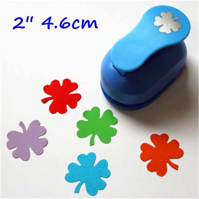 Freesship leaves 16mm 25mm 35mm 48mm craft punch twig leaf Punch Craft Scrapbooking Paper Puncher Tree Shaped Punches: 46mm Four-leaf