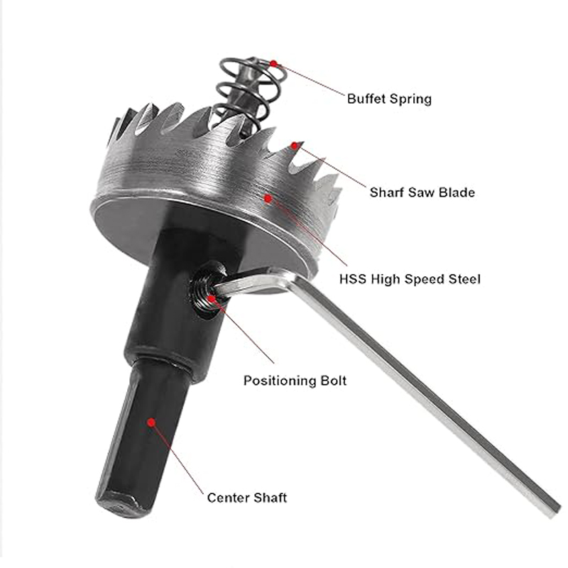 Serra de buraco hss 16-100mm cobalto aço de alta velocidade m35 conjunto de ferramentas de aço inoxidável para metal perfuração de aço inoxidável metalurgia