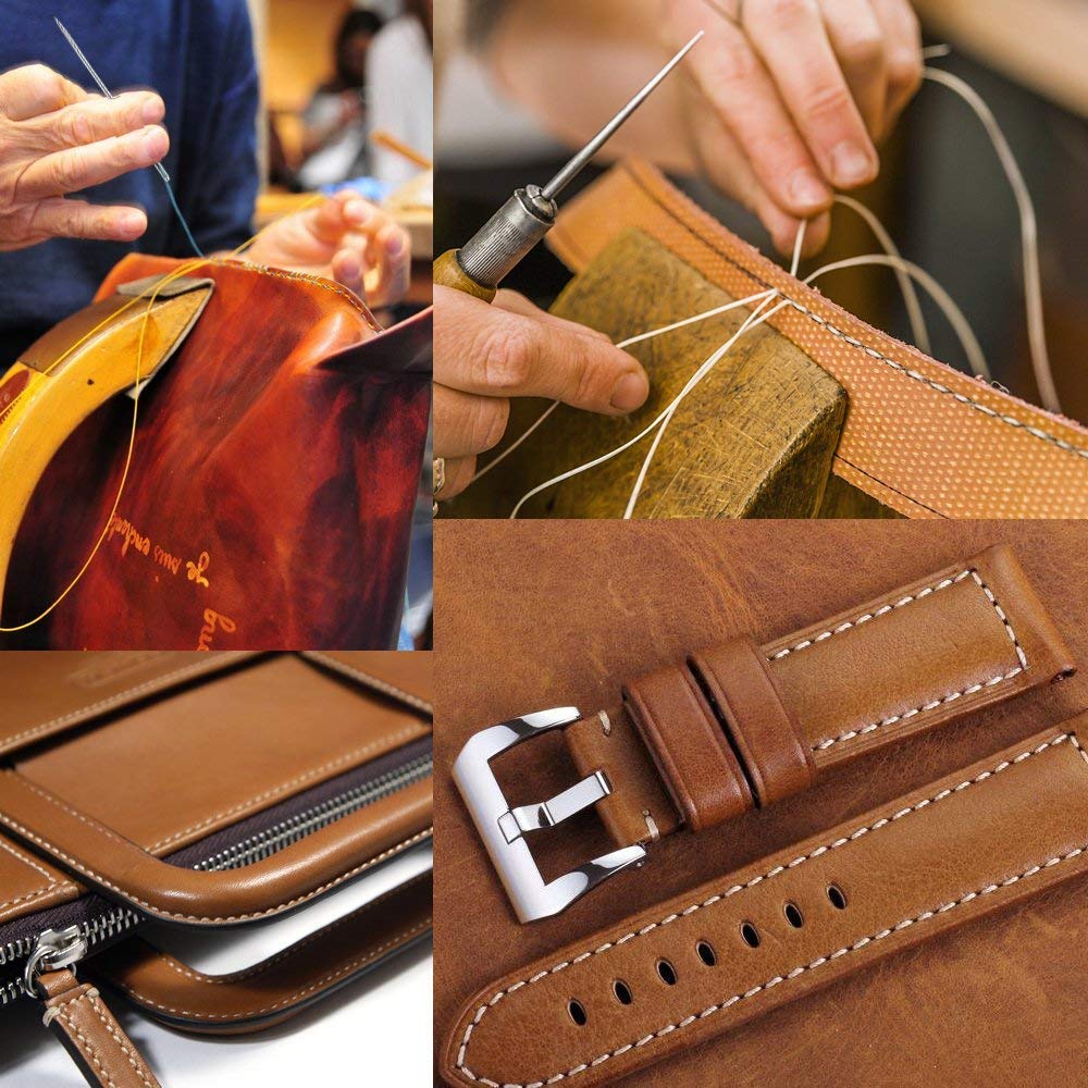 24/10Colors Flat Waxed Thread 50/30M Leather Sewing Thread DIY Hand Work Leather Thread Set For Leather Wallet Bag Shoes Repair