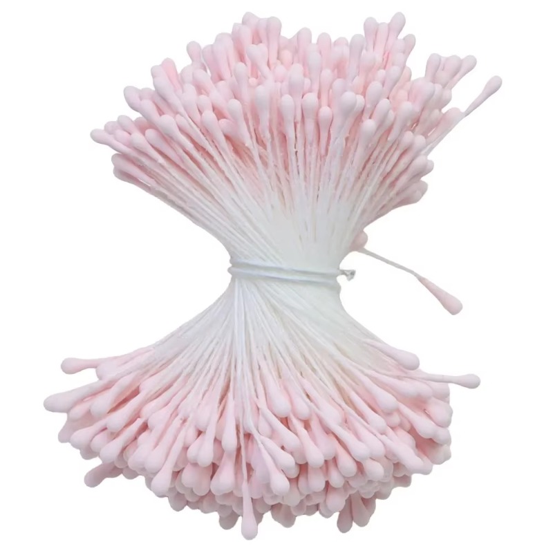 Gør-det-selv kunstig blomst støvdrager mini perle støvveje til lyserød rose gul solsikke valentinsdag boligindretning hobbyartikler: Grå