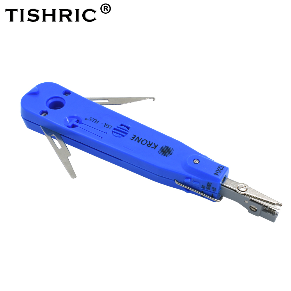 Tishric Originele Netwerk Tool Kabel Crimper Krone Standaard Type RJ45 Crimper RJ11 Punch Down Lsa-Plus Draad Kabel Netwerk tool