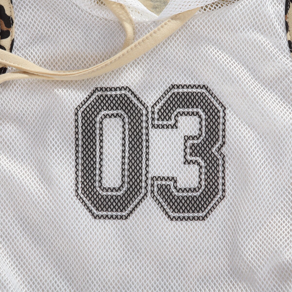 0-5y sommerpiger tøjsæt sportstøjdragt åndbart mesh ærmeløs hætte med top + leopard print bukser