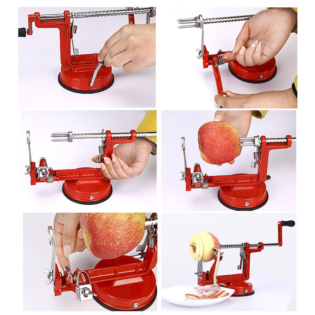 Three in One Peeler Multifunction Fruit Peeler Machine Apple Peeler Slicer Corer