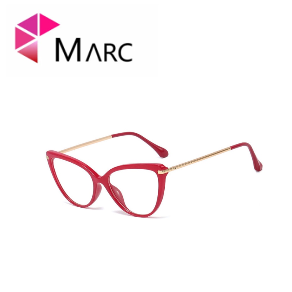 Gafas ópticas de ojo de gato para mujer, lentes transparentes , Marcos a la , antideslumbrantes, Negro, Rojo, rosa y blanco