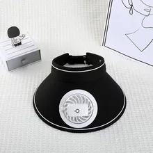 Kapelusz przeciwsłoneczny z wentylatorem, kapelusz zasilany solarnie/USB dla kobiet i mężczyzn, szerokie rondo, daszek robić campingu, wędkowania, ładowalny.: Srebrny