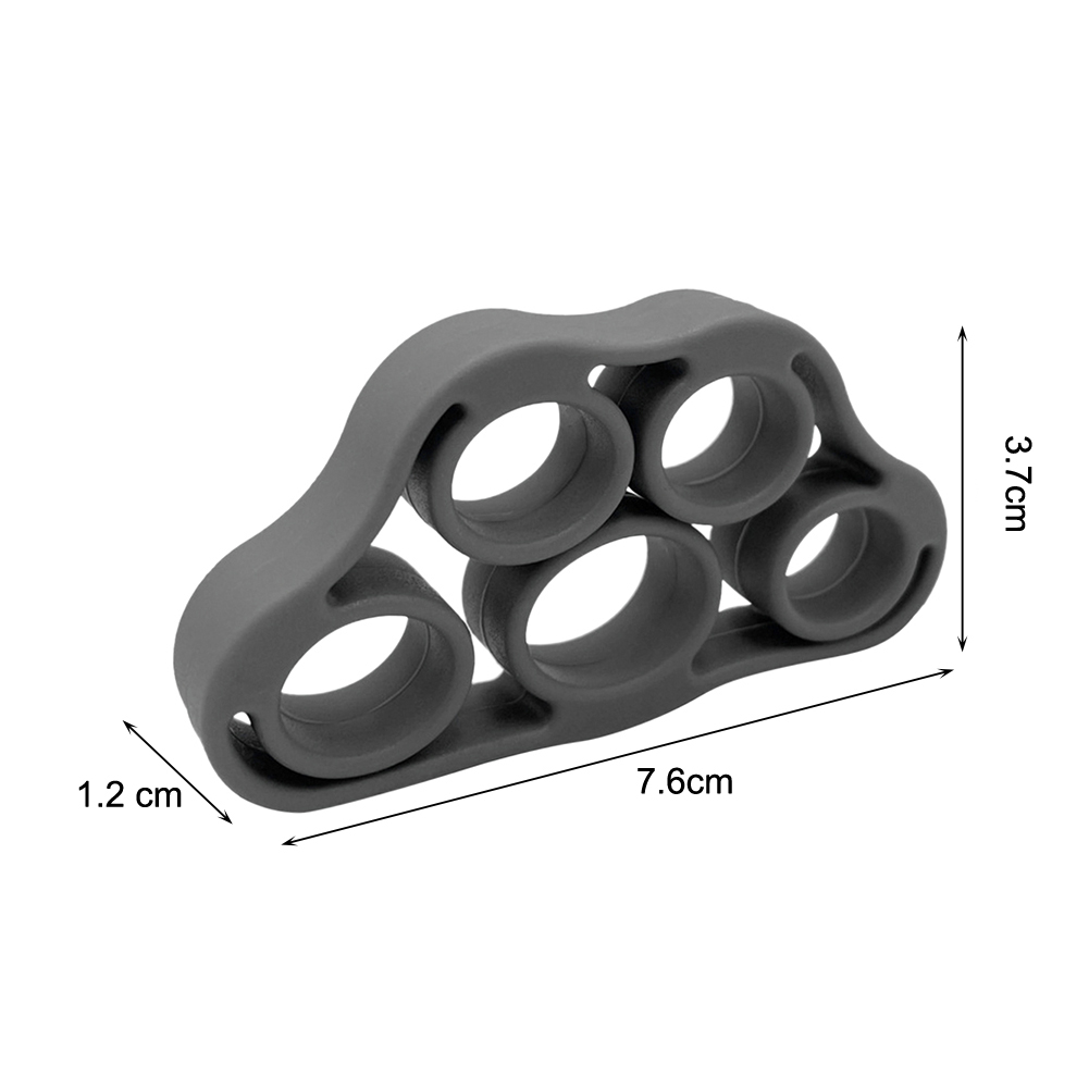 5 Finger Extender Hand Grip Silicone Gripper Strengthening Forearm Exerciser Vein Grip Training Expander Gym Fitness Gripster: Silver