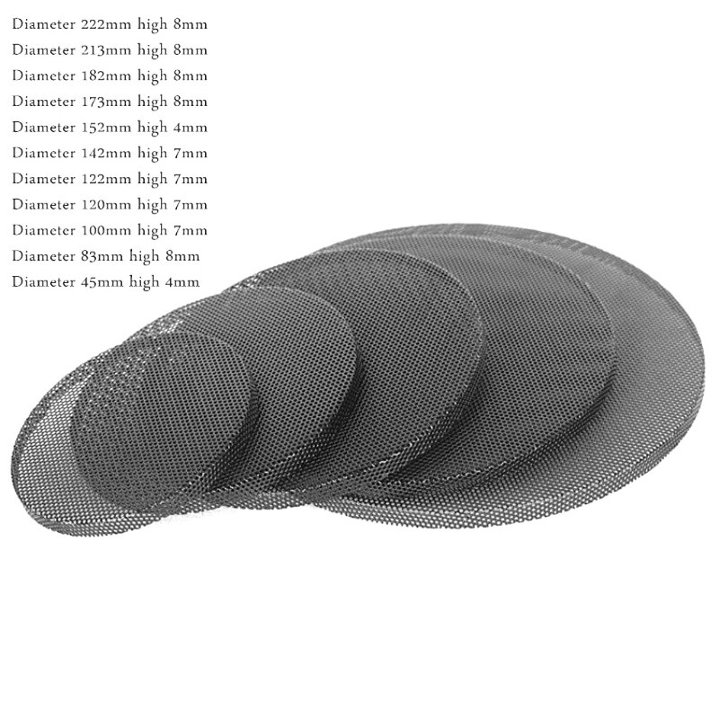 2Pcs Speaker Conversion Net Cover Car Audio- Decorative Circle Metal Mesh Grille 203A