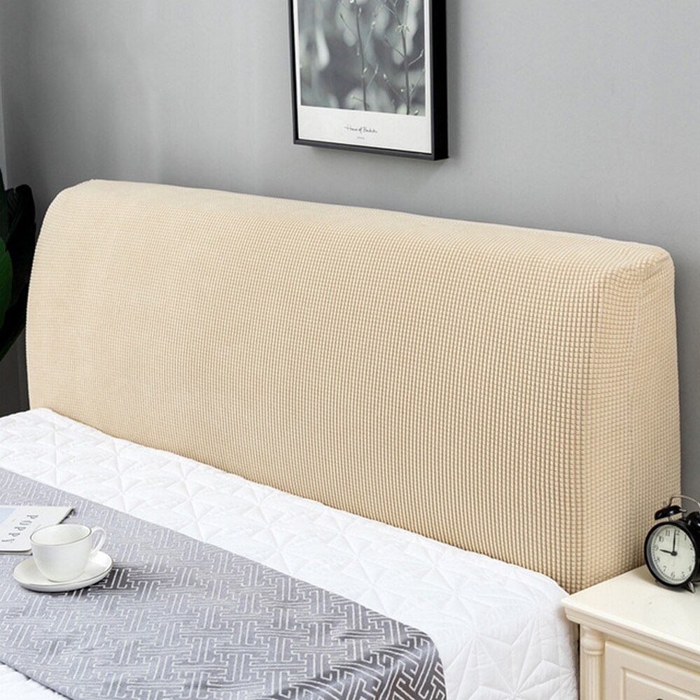 Tykkere elastisk altomfattende sengegavl seng hoveddæksel ensfarvet seng hoved rygbeskyttelse støvdæksel almindelig blød boligindretning: 2 / 180cm