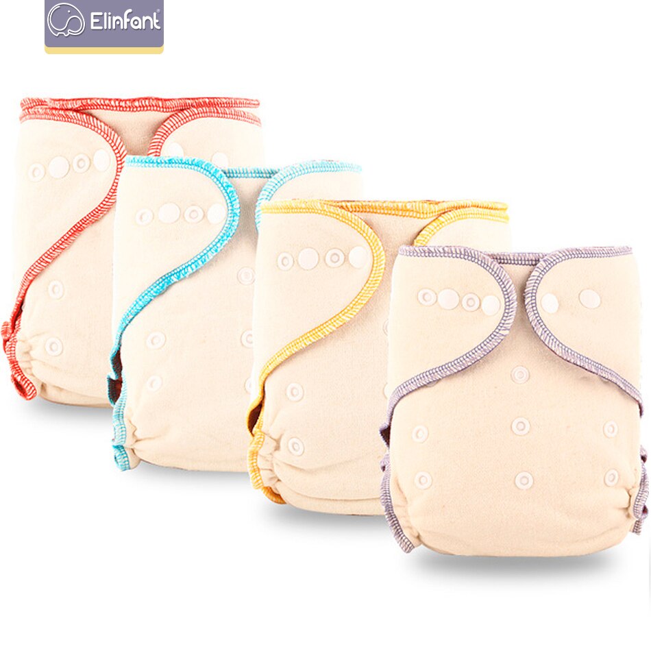 Elinfant Kawa polarny runo wielokrotnego użytku dopasowana pieluszka jeden rozmiar noc AIO i AI2 pieluszka dla niemowląt zmywalna konopna pieluchy z tkaniny 1 szt. Opakowanie