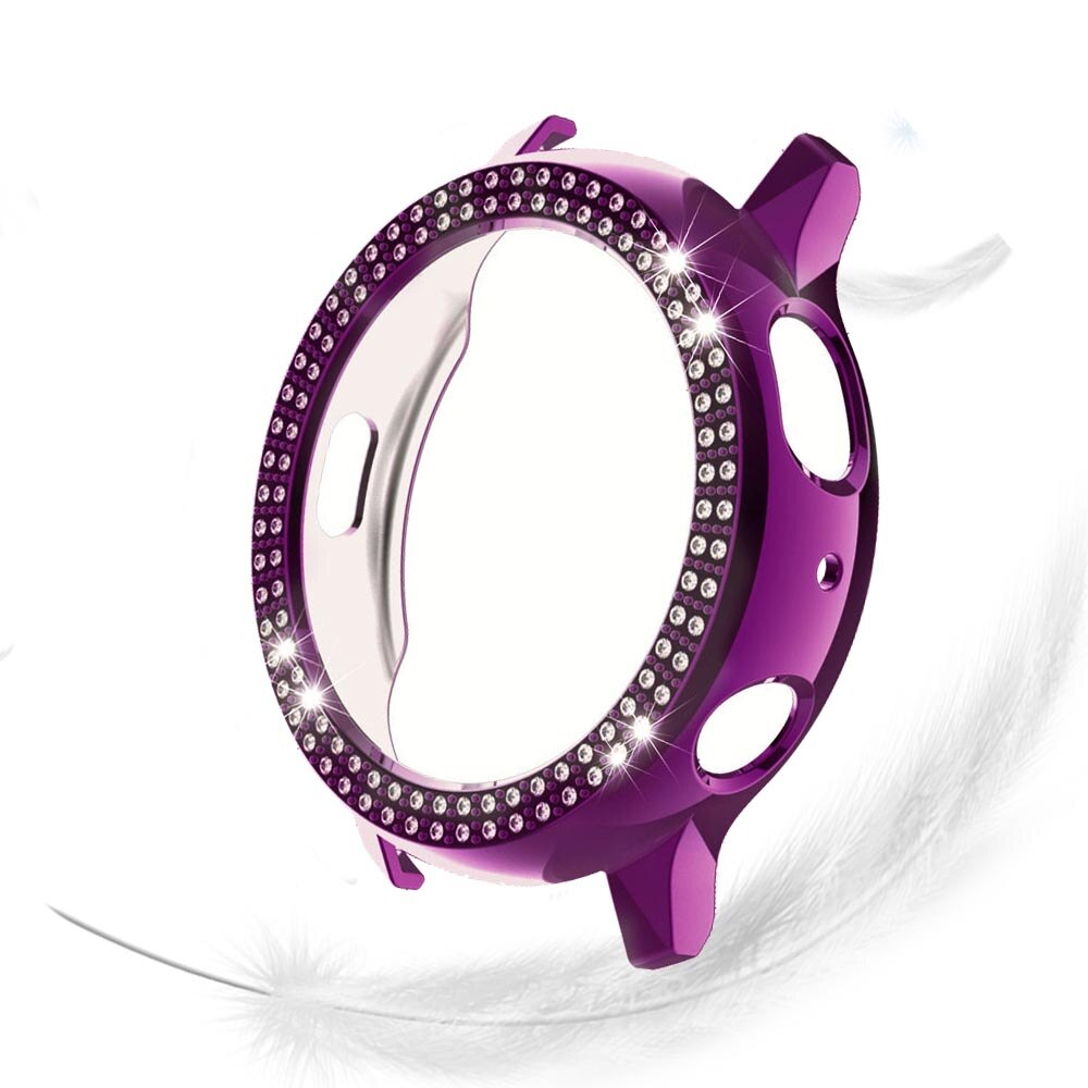 Hoesjes voor samsung galaxy watch active 2 44mm 40mm hoesje voor active 2 band dames dubbele rij diamant pc hoesje bumper